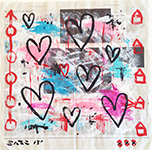 untitled (acrylic & collage on newsprint)